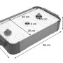 MCW Mini Air Hockey Tisch aus Holz, 56x30x10cm, mit Handgriffen, Pucks und Punktezähler.