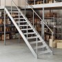 vidaXL Gitterroststufe 80x24x7 cm Verzinkter Stahl 155679_3