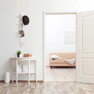 Relaxdays Wandgarderobe Stahl Weiß Baumform Mit 8 Haken Wandmontage 100,5 cm x 19,5 cm x 7 cm 0,8 kg