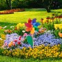 Relaxdays Windrad Holz Bunt 2er Set 47,5 cm x 18 cm x 10 cm_2