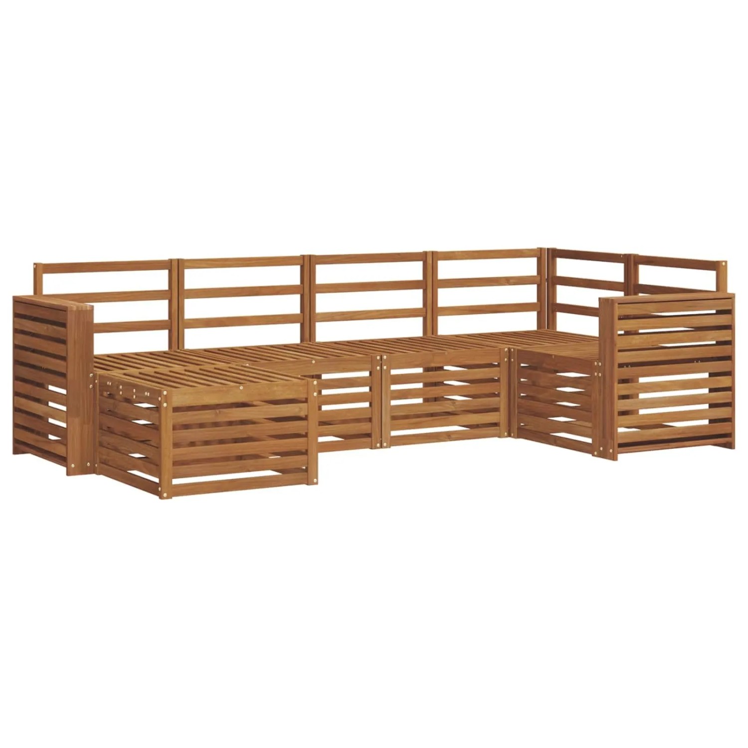 vidaXL Sofagarnituren 6 Tlg Natur Massivholz Akazie 3375094
