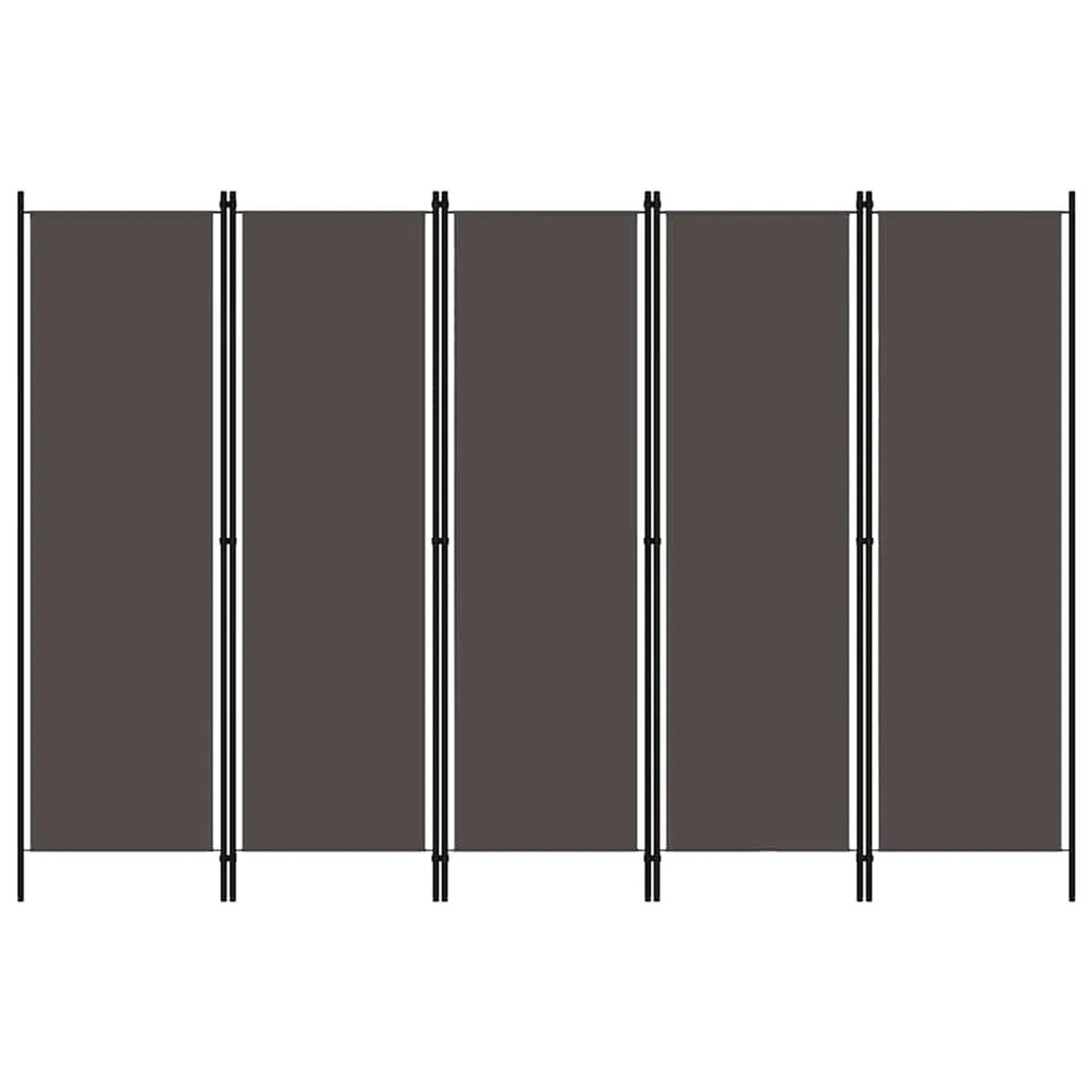 vidaXL 5 Tlg Raumteiler Anthrazit 250x180 cm 320725