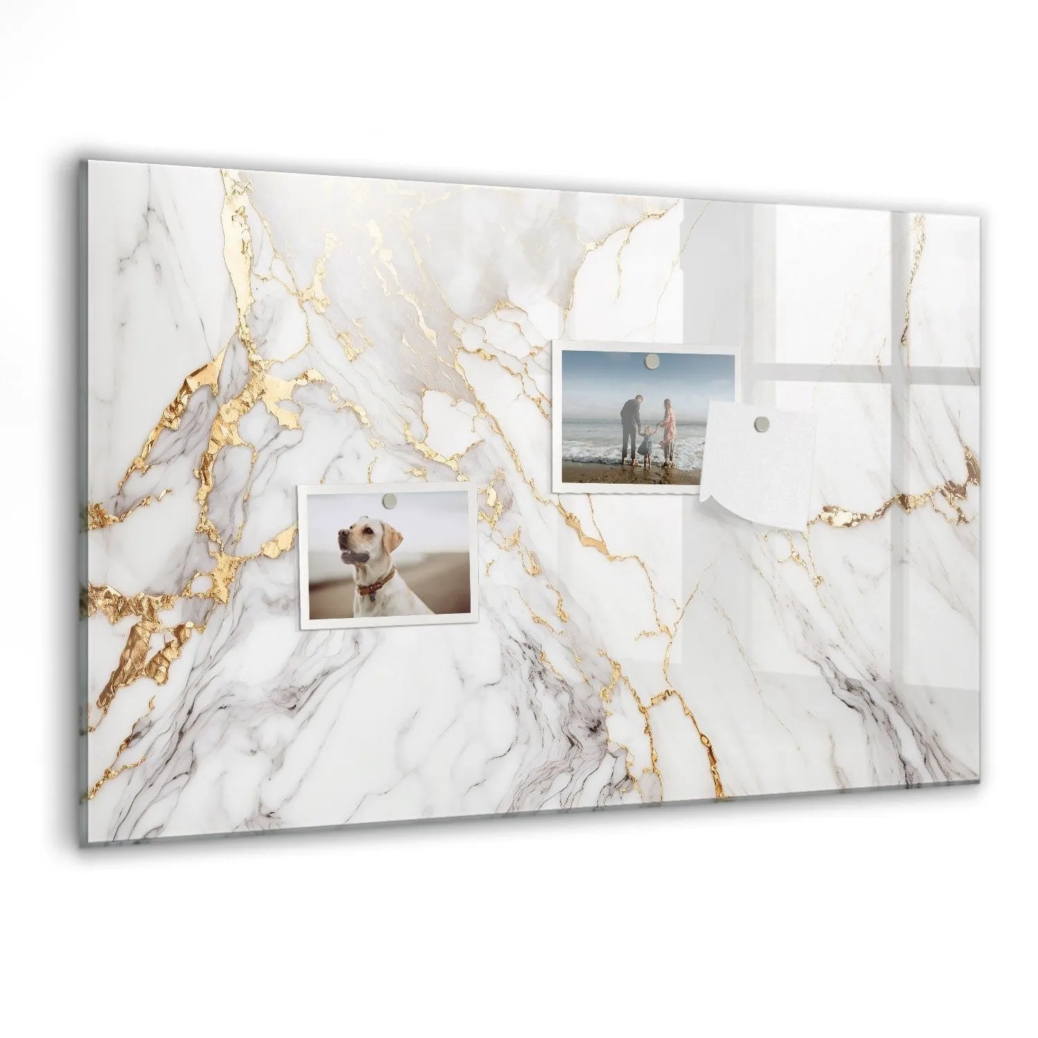 Tulup Magnettafel Aus Glas Dekorativer Marmor 60x40 cm Whiteboard Magnetisch Glas Schwarzer Marker Magnettafel Modern Gl...