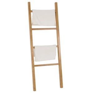 MCW Teak Handtuchhalter M76 mit 4 Stangen und zwei Handtüchern.