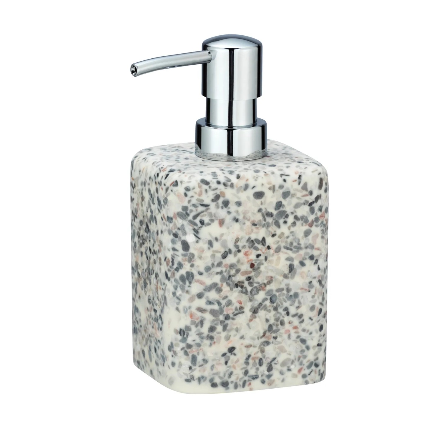 Wenko Seifenspender Terrazzo 0.24 l Polyresin 8 x 16 x 9,5 cm Mehrfarbig