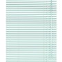 Weiße Gardinia Aluminium Jalousie, 50x175 cm, für Fenster, geschlossen.
