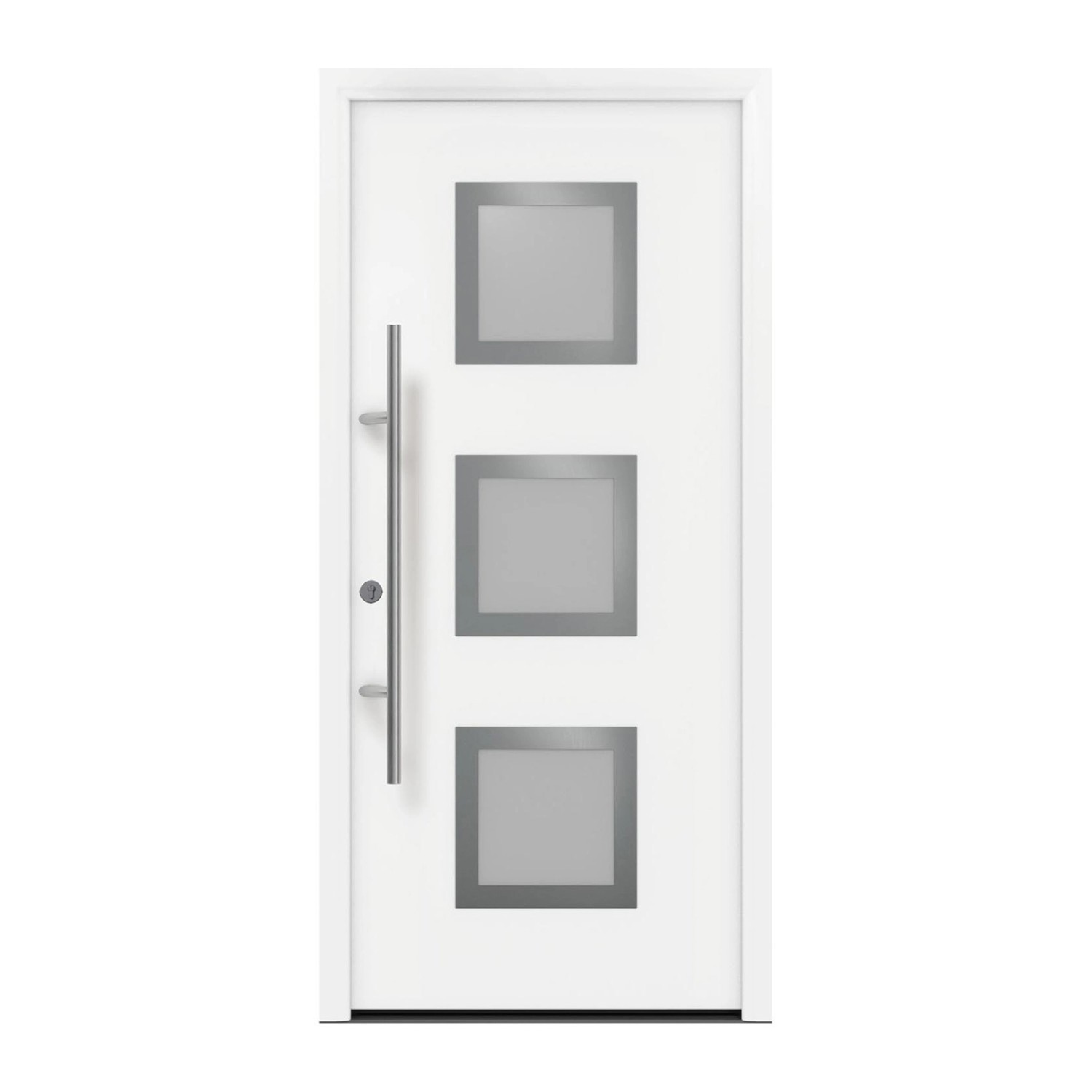 EcoStar Haustür Isopro Secur IPS 810S Verkehrsweiß 110 cm x 210 cm DIN L günstig online kaufen