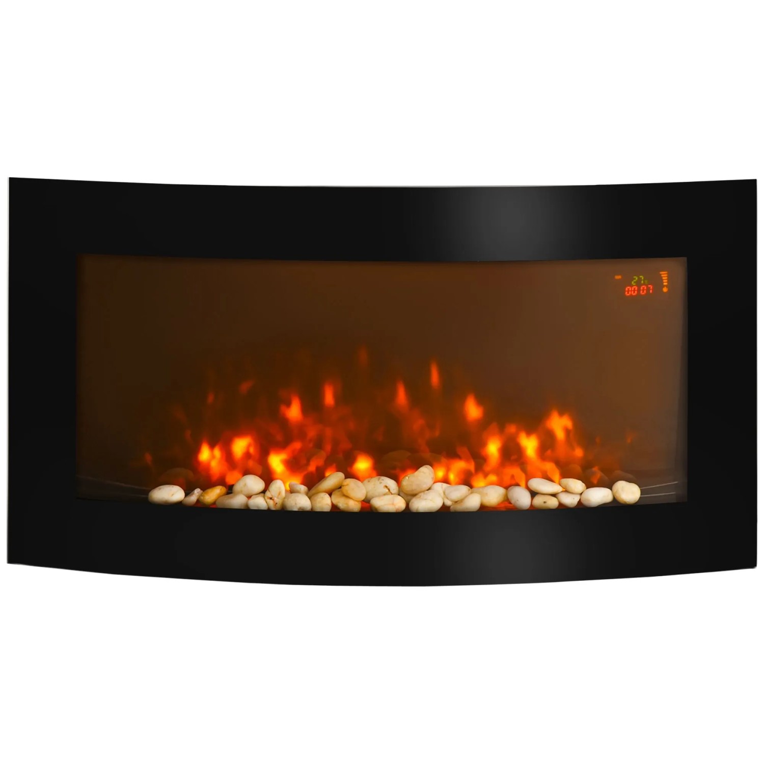 HOMCOM Elektrokamin Kamin Kaminofen Elektrischer Wandkamin 89,2 x 13,5 x 48cm