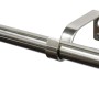 Gardinia Gardinenstangen-Set Ellipse, Edelstahl-Optik, ausziehbar von 190 bis 340 cm.
