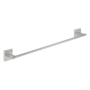 Grohe QuickFix Handtuchhalter Start Cube, Supersteel, 600 mm, aus Metall.