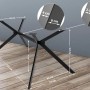 Schwarzes DELUKE Tischgestell aus Metall (155x71x72cm) für Wohnzimmertische, PROXI Stahlgestell.