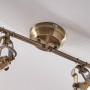 Bronze Deckenlampe im Retro-Stil, 4-flammig. Wohnzimmerleuchte aus Metall.