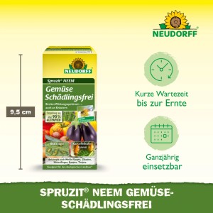Neudorff Spruzit NEEM GemüseSchädlingsfrei 30ml Karton. Bekämpft Insekten an Gemüse, kurze Wartezeit, ganzjährig einsetzbar.