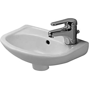 Duravit Duraplus Compact Handwaschbecken, 36,5 cm, mit Armatur.