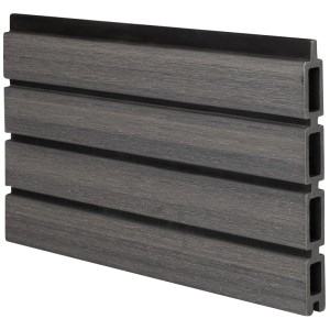 GartenLand WPC Zaun Shadowline, vertikal, Amethystgrau. Steckzaun-Element für Sichtschutz.