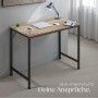 Tectake Schreibtisch Jenkins im Industrial Style mit Holzplatte in Eiche Sonoma und Stahlgestell.