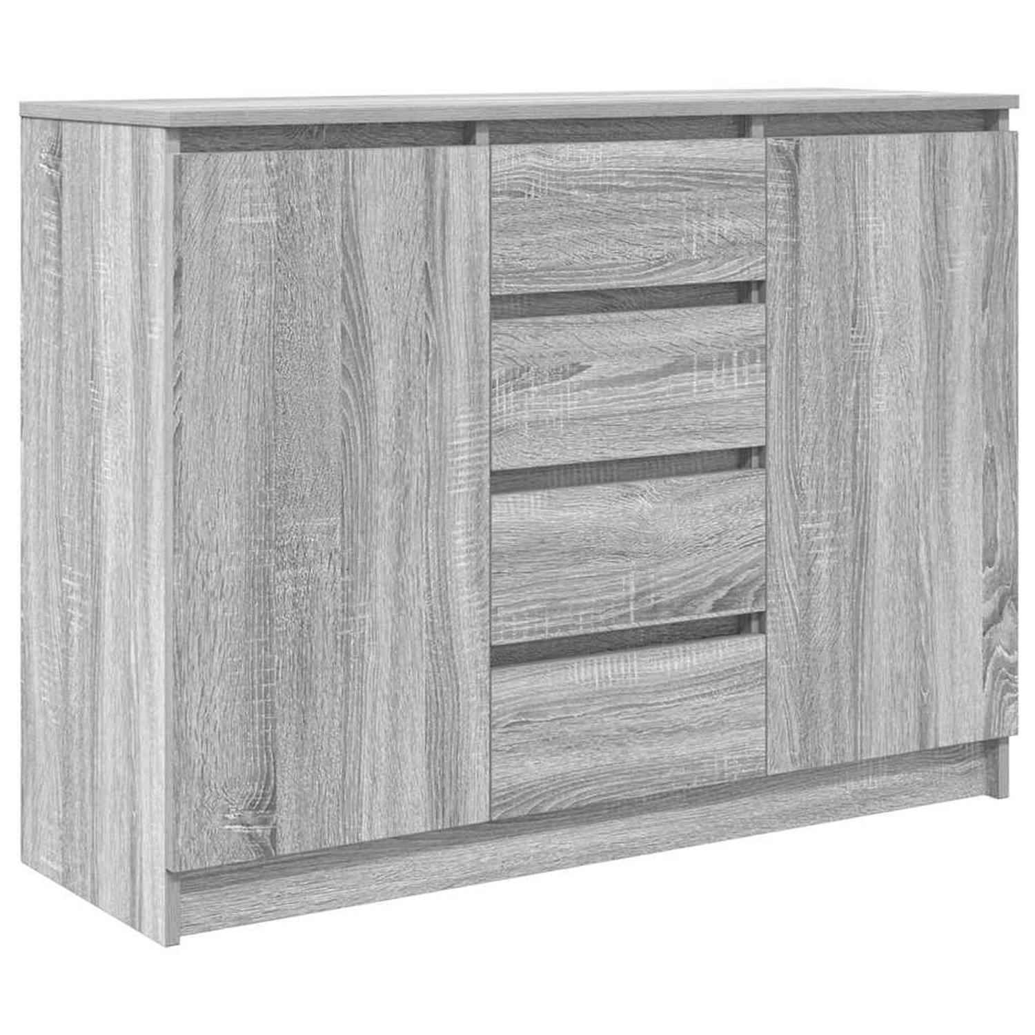 vidaXL Sideboard mit Schubladen Grau Sonoma 100,5x35x76 cm 3328449