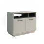 Vicco Waschbeckenunterschrank Beatrice, grau/anthrazit, 80 cm breit, mit zwei Türen und offenen Fächern.