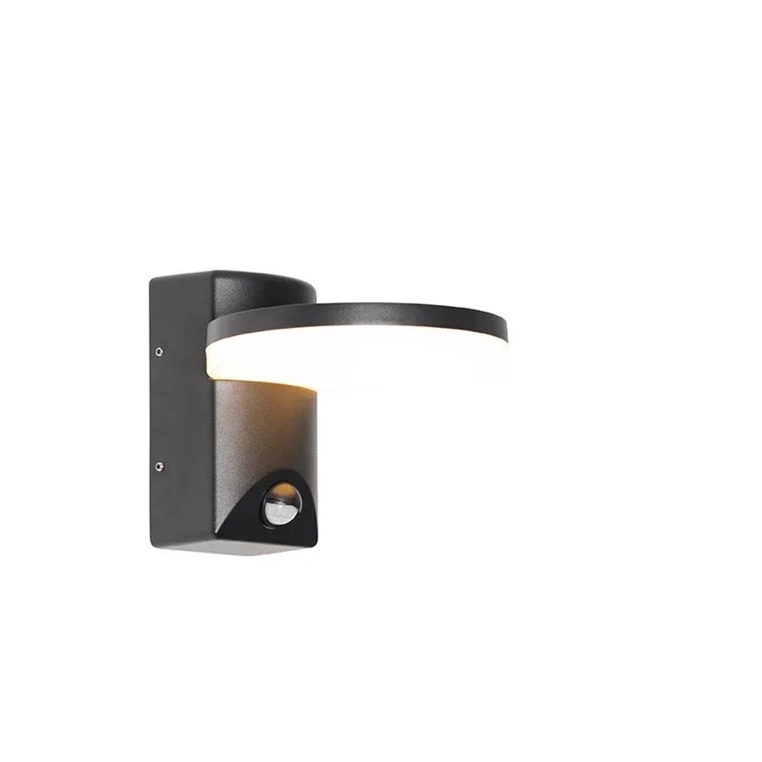 QAZQA Außenwandleuchte Schwarz inkl  LED IP54 Bewegungssensor Esmee