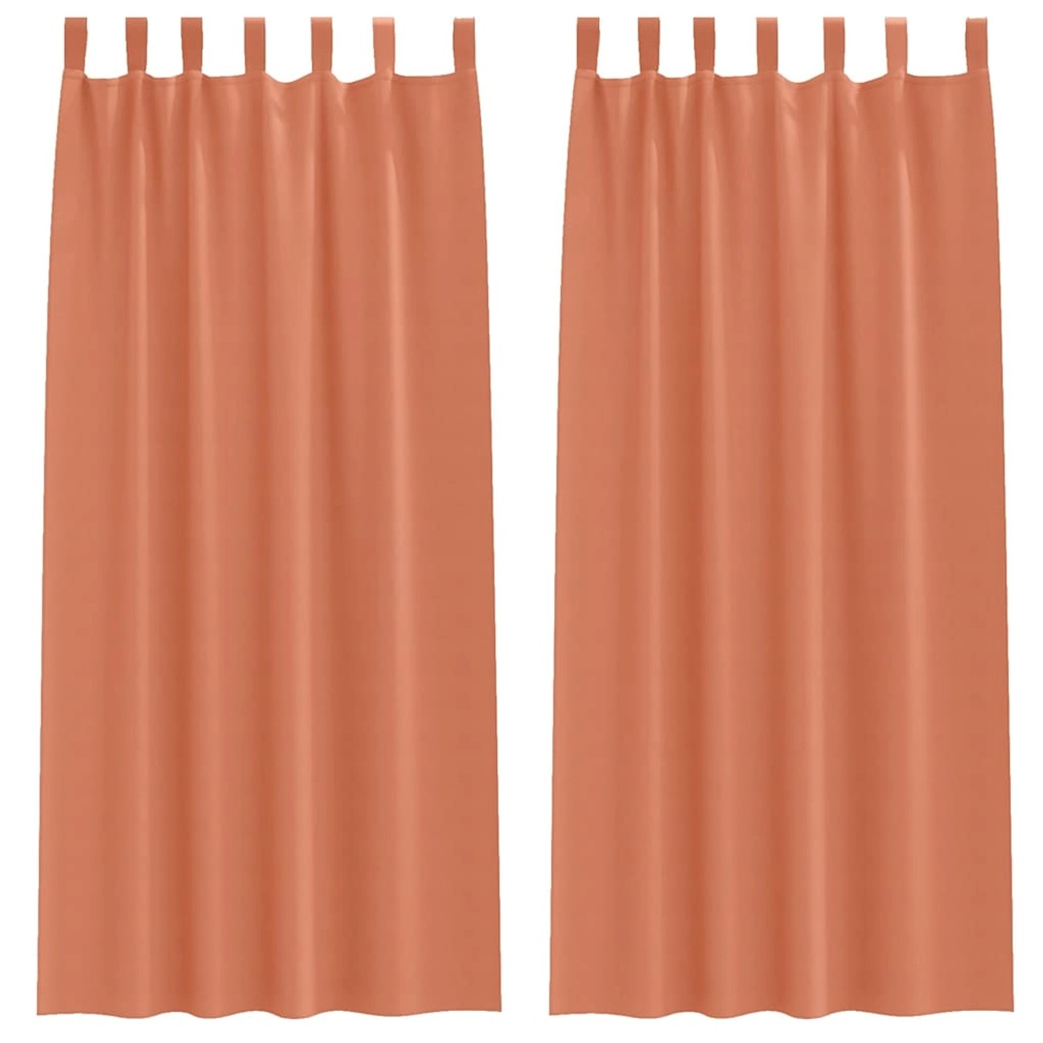 vidaXL Verdunkelungs-Vorhänge mit Ringen Terrakotta Polyester 4107636 günstig online kaufen