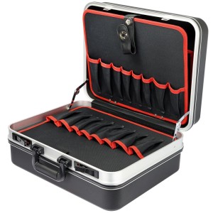 HMF 15601-02 Werkzeugkoffer Leer Werkzeugkiste Groß  ABS-Kunststoff 47 x 40 x 22 cm
