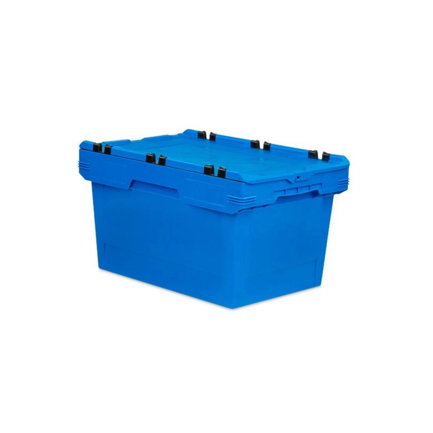 PROREGAL Mega Deal 6x Conical Mehrweg-Stapelbehälter mit Krokodildeckel Blau HxBxT 34,9 x 41 x 61cm 58 Liter Lagerbox  Eurobox  Transportbox_3