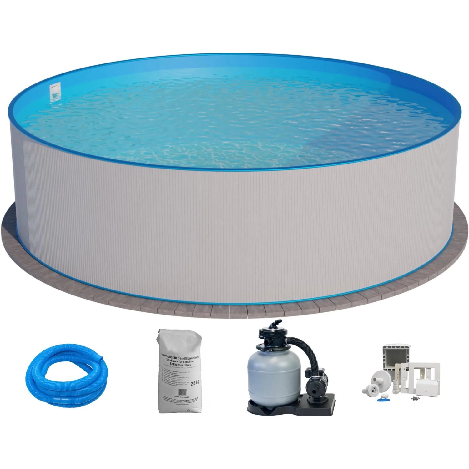 Summer Fun Stahlwand Pool-Set MALIBU Aufstellbecken Rundf. Ø 350 x 120cm