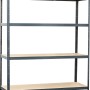 Metall-Schwerlastregal HEAVY mit 4 Böden, pulverbeschichtet, 180x160x60 cm. Ideal für Werkstatt und Lager.