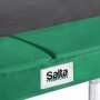Detailaufnahme: Grüner Schutzrand und Sprungtuch des Salta Trampolin Combo 214x153 cm.