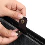 Detailaufnahme: Songmics Wäschetonne (schwarz, 72l) mit Druckknöpfen zum Verschließen.