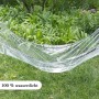 Transparente WOLTU PVC Abdeckplane 2x2m mit Ösen und Seil im Garten.