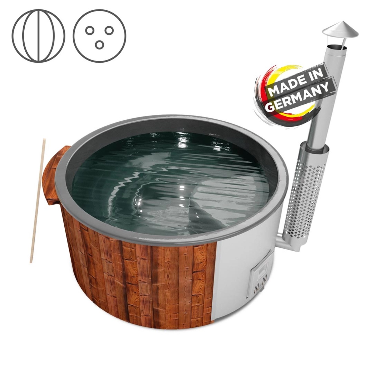 Holzklusiv Hot Tub Saphir 200 Thermoholz...