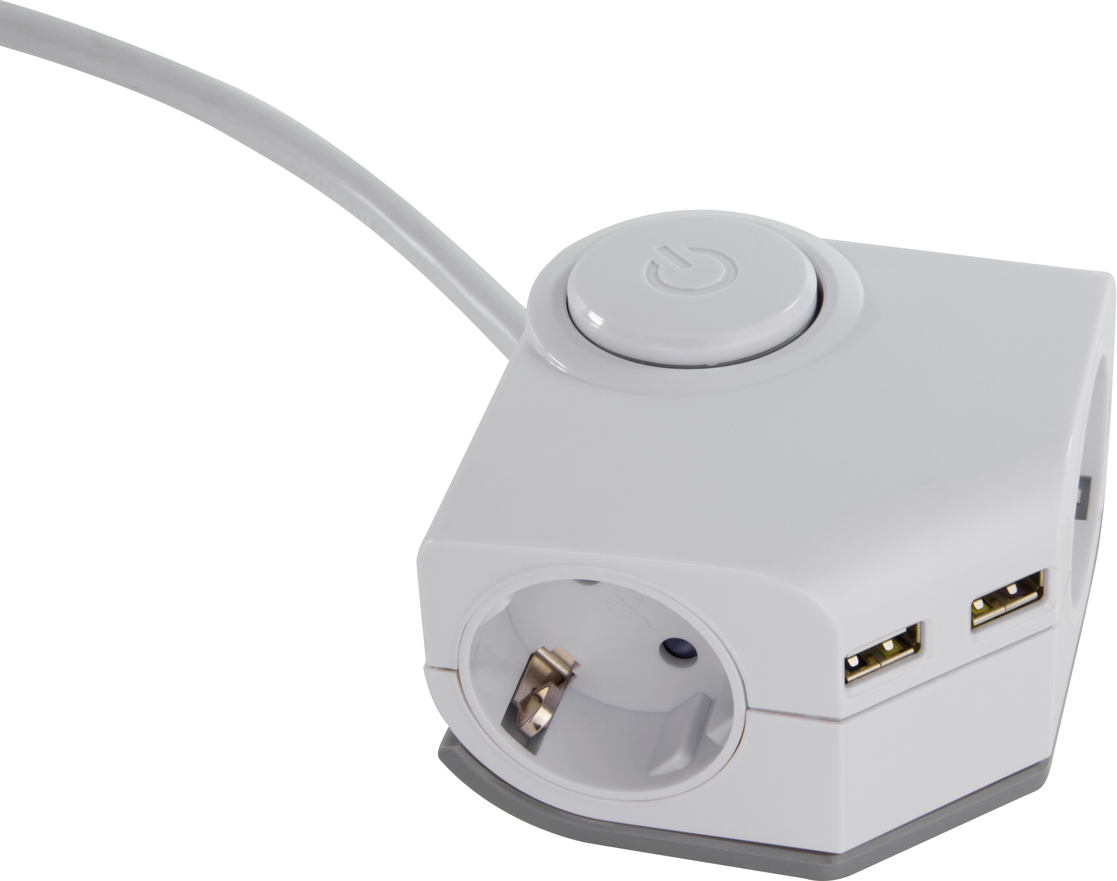 Steckdosen-Adapter mit 2 x USB Port Weiß kaufen bei OBI