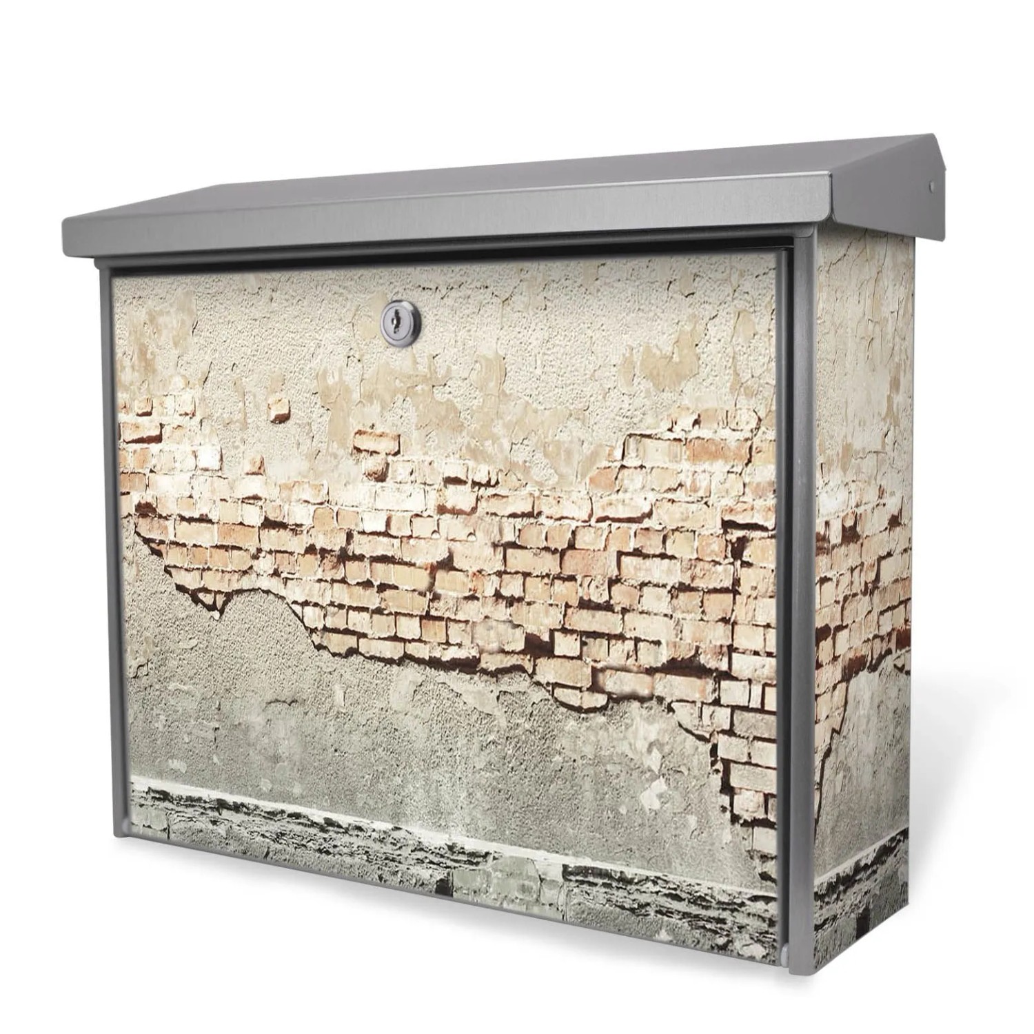 Banjado Briefkasten Edelstahl 38.5x31.5x12cm Ohne Zeitungsfach Inkl. Montag günstig online kaufen