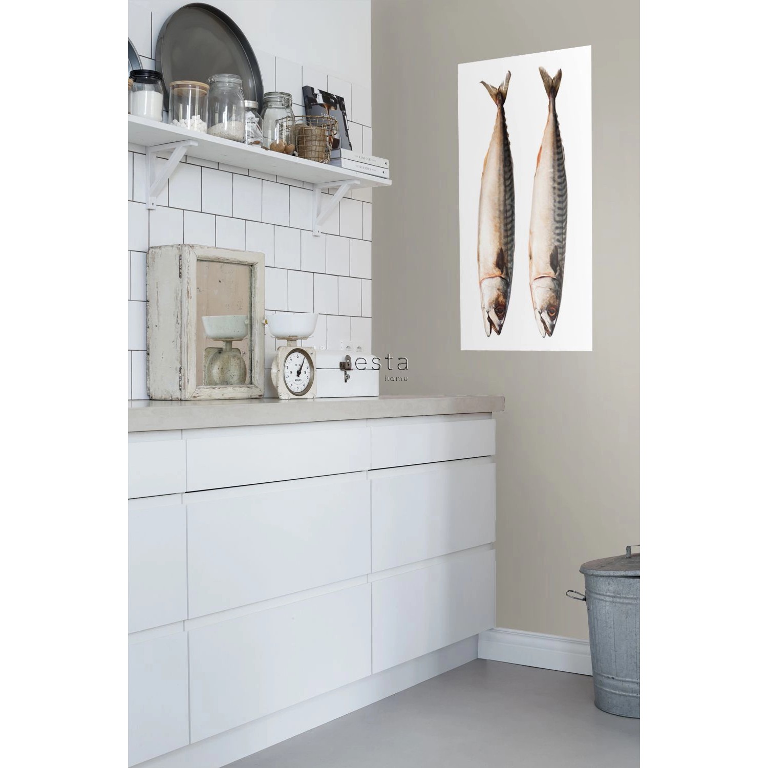 ESTAhome Wandtattoo Fische Grau 97 x 48,5 cm 159040 kaufen bei OBI