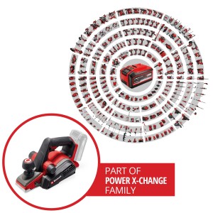 Einhell Akku-Hobel TP-PL 18/3 im Power X-Change System, rot-schwarz.