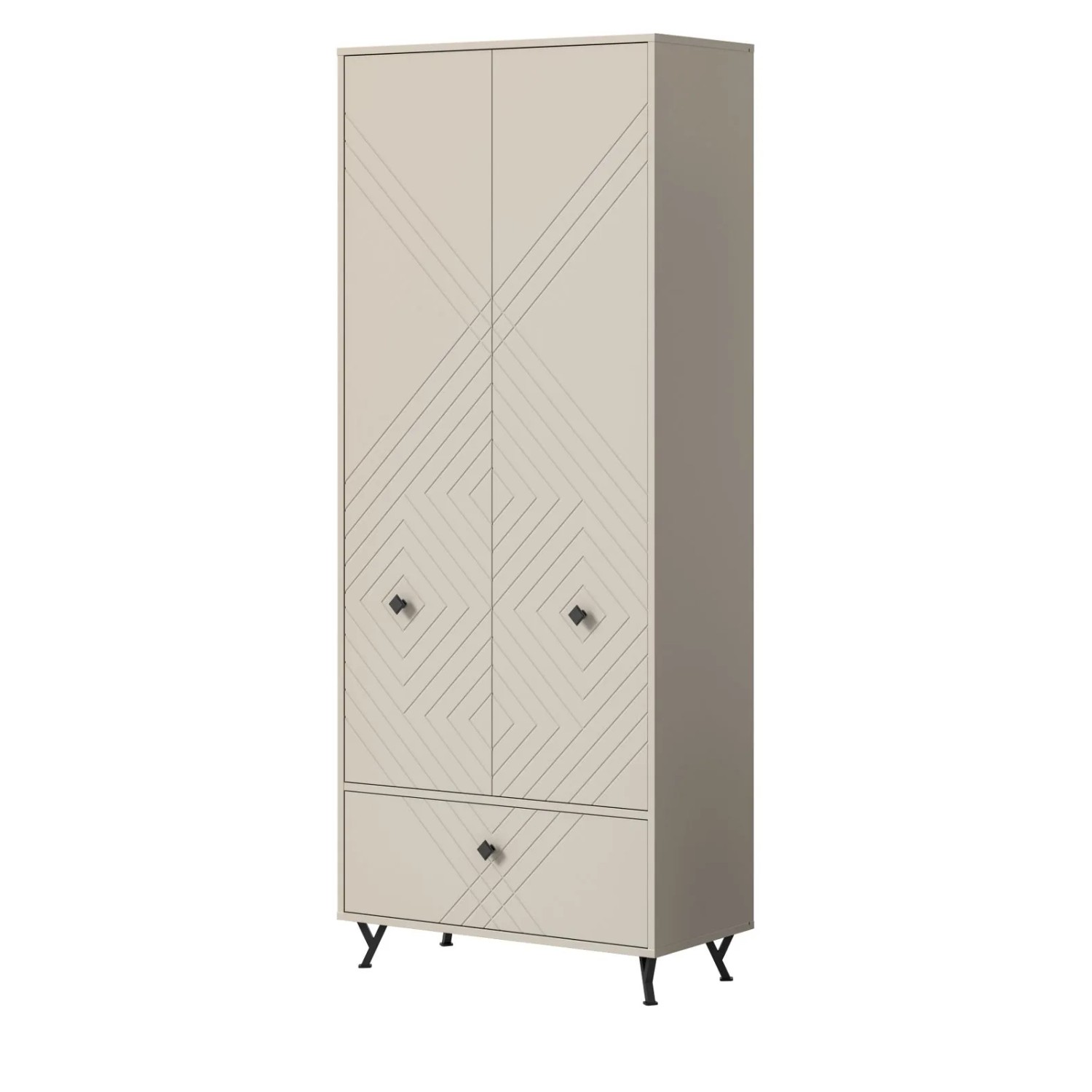 Inn.Furn Schuhschrank Sand 80 x 190 cm mit Gefräster Struktur Apunti günstig online kaufen