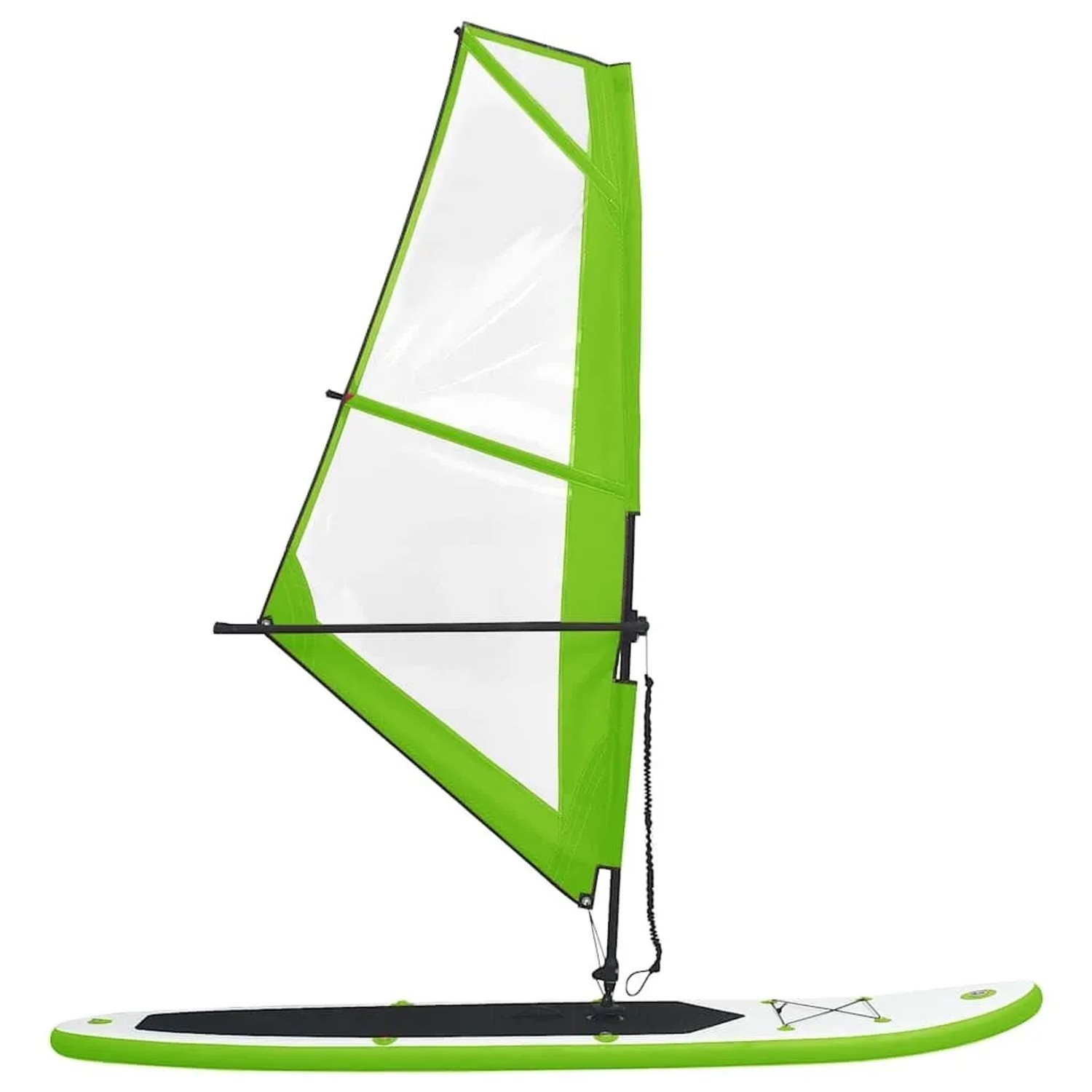 vidaXL Aufblasbares SUP-Board mit Segel Set Grün und Weiß 92735_3