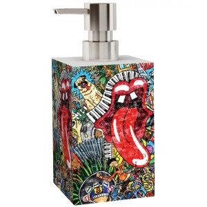 Sanilo Seifenspender mit Graffiti-Design, Teil des Badezimmer Sets.