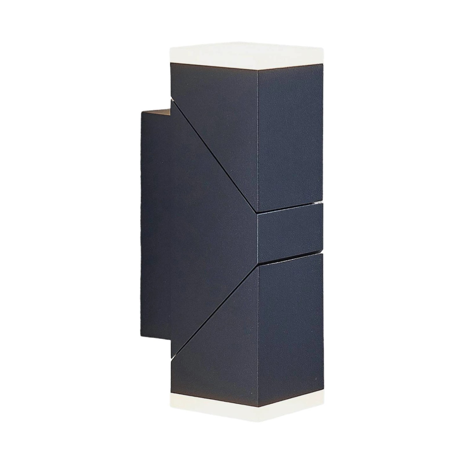 Lindby LED Wandleuchte Außen Sally 9932007 Spritzwassergeschützt Modern in Schwarz aus Aluminium 2-flammig