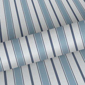 Sanders & Sanders Tapete Streifen Blau und Grau 53 cm x 10.05 m