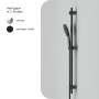 AM.PM X-Joy Duschset, Brausegarnitur mit Handbrause, Duschsäule, schwarz matt.