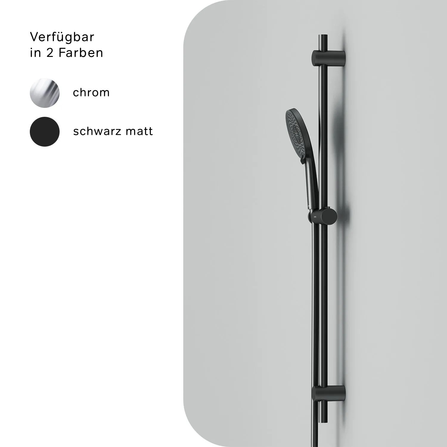 AM.PM X-Joy Duschset, Brausegarnitur mit Handbrause, Duschsäule, schwarz matt.