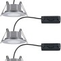 Paulmann LED Einbaustrahler Calla, 3er Set, chrom matt, schwenkbar, neutralweißes Licht.