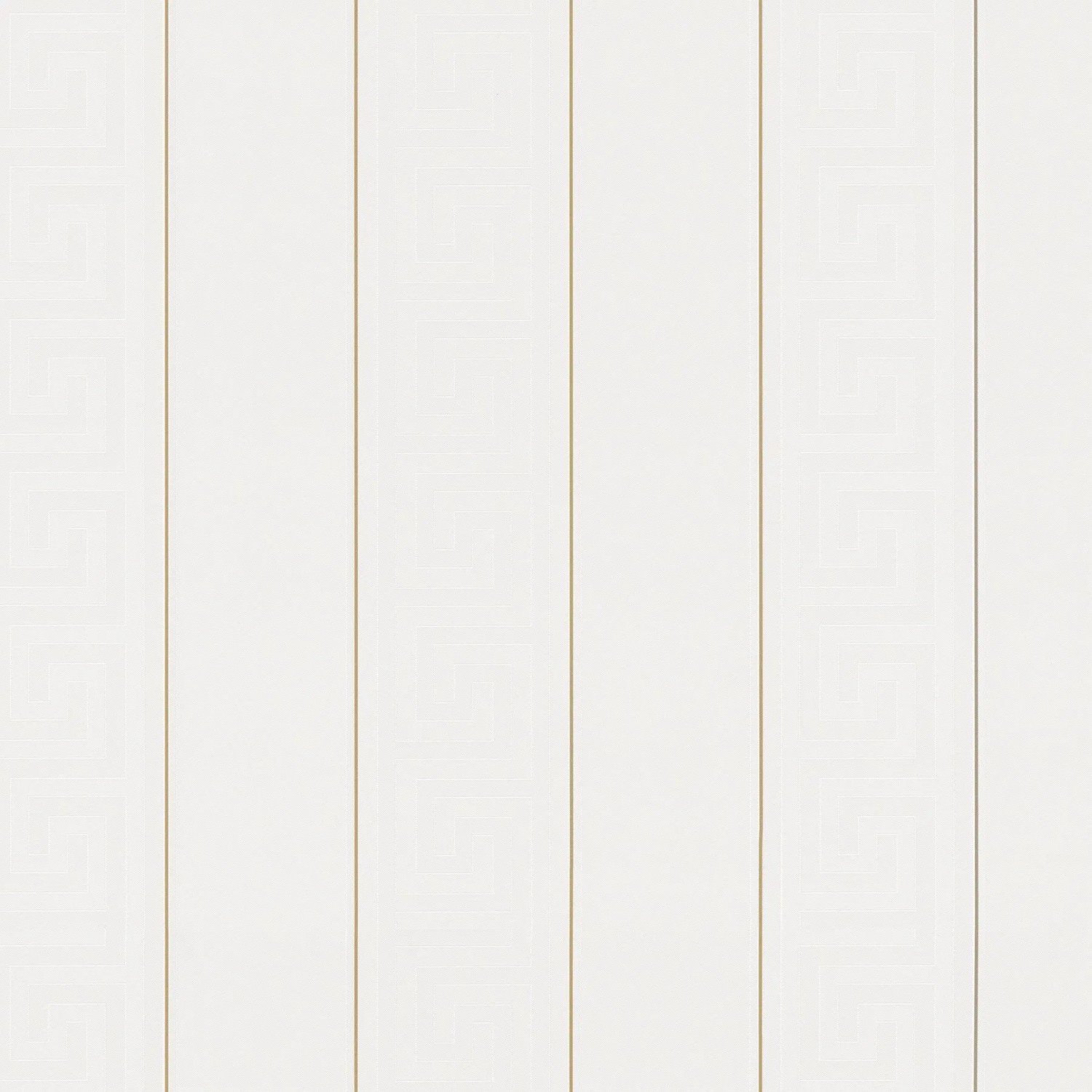 Bricoflor Weiße Tapete mit Dünnen Streifen in Gold Edle Streifen Tapete mit günstig online kaufen