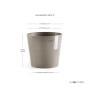 Ecopots Pflanztopf Amsterdam Mini, taupe, 17 cm. Skandinavisches Design für Innen und Außen.