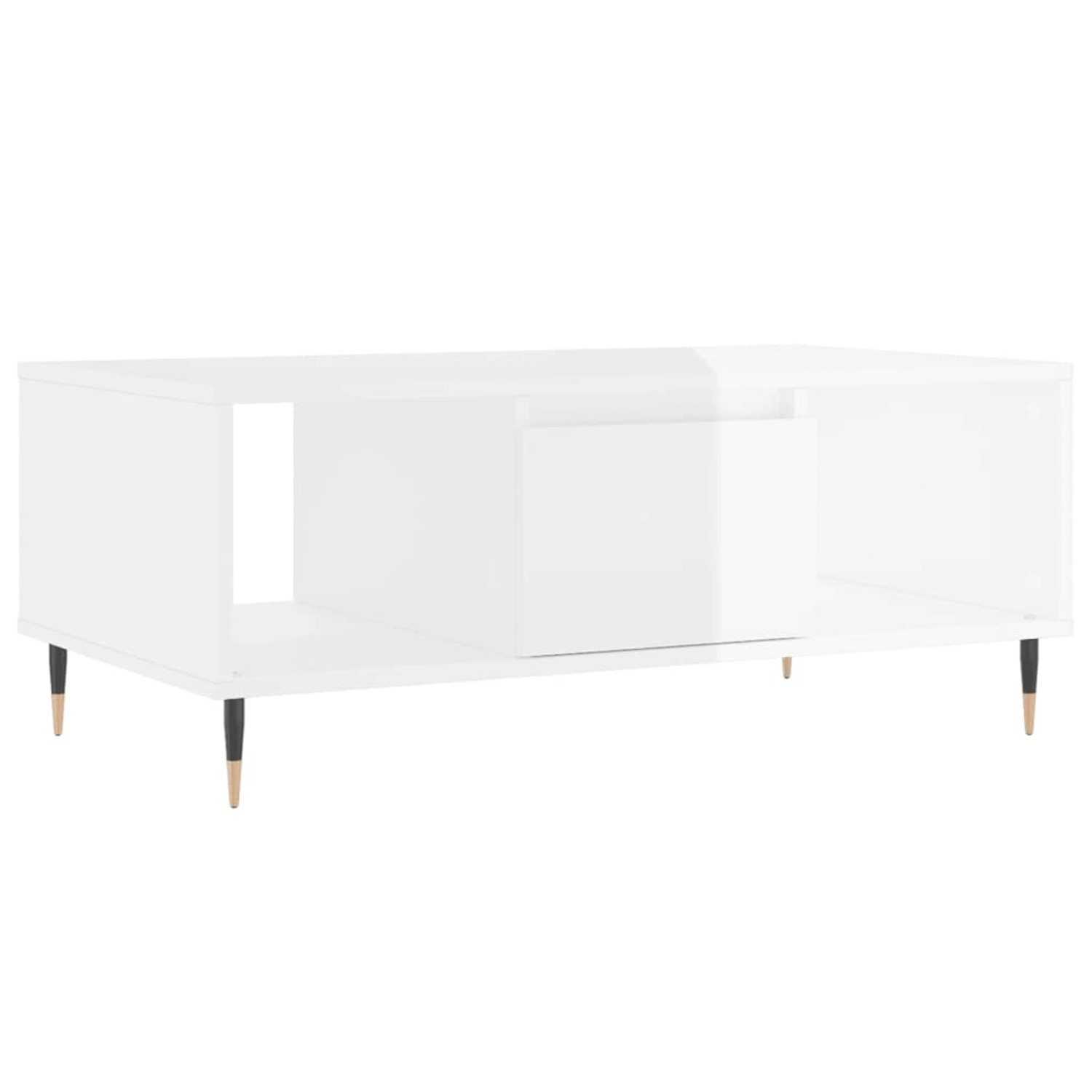 vidaXL Couchtisch Hochglanz-Weiß 90x50x36,5 cm Holzwerkstoff 830582 günstig online kaufen