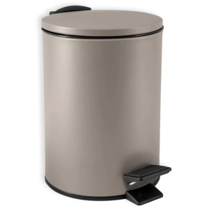 Spirella Adelar Treteimer, 3 l, Taupe matt, Kosmetikeimer mit Softclose.