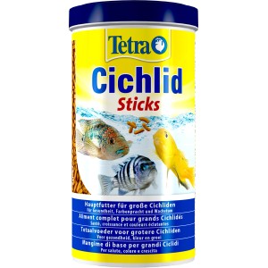 Tetra Cichlid Sticks 1 l: Hauptfutter für Cichliden und große Zierfische.