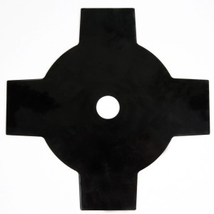 Einhell Grasmesser Spezial 230, Zubehör für Sensen, aus schwarzem Metall mit vier Schneiden.